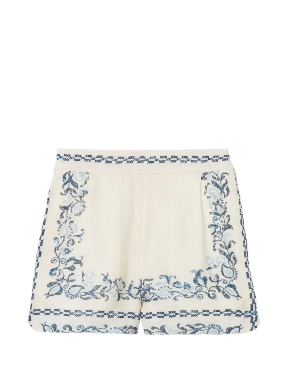 floral-print shorts - 1