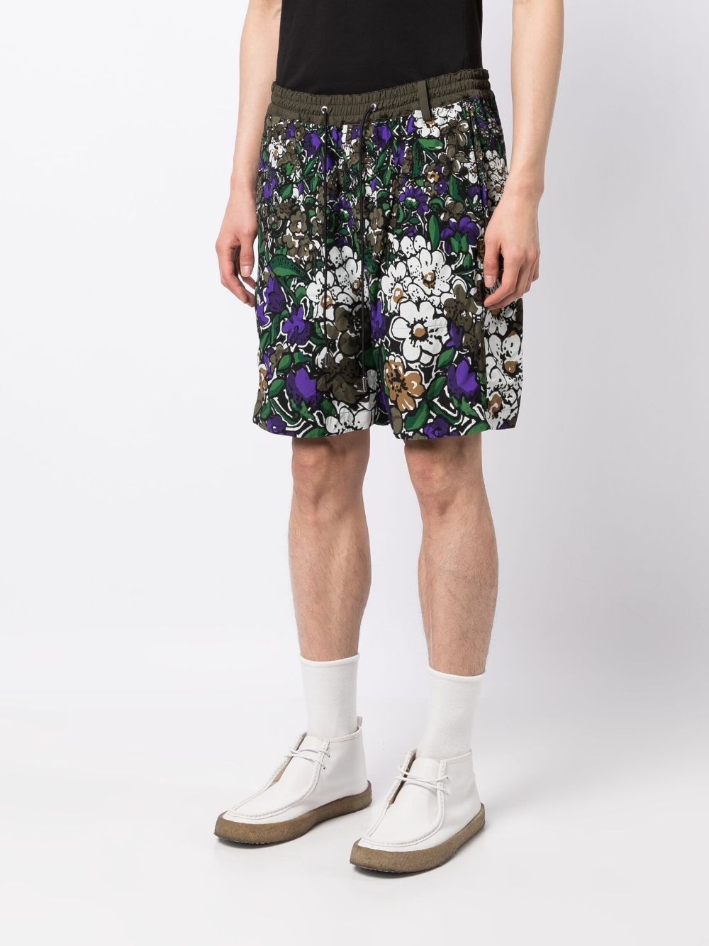 floral-print Bermuda shorts - 3
