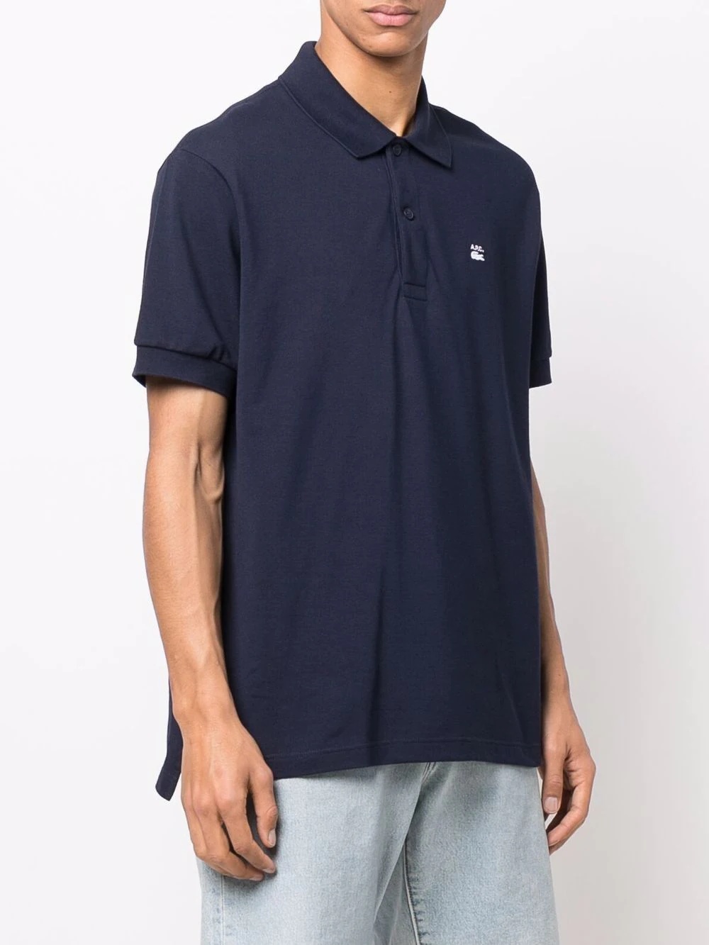 x A.P.C. embroidered-logo polo shirt - 3