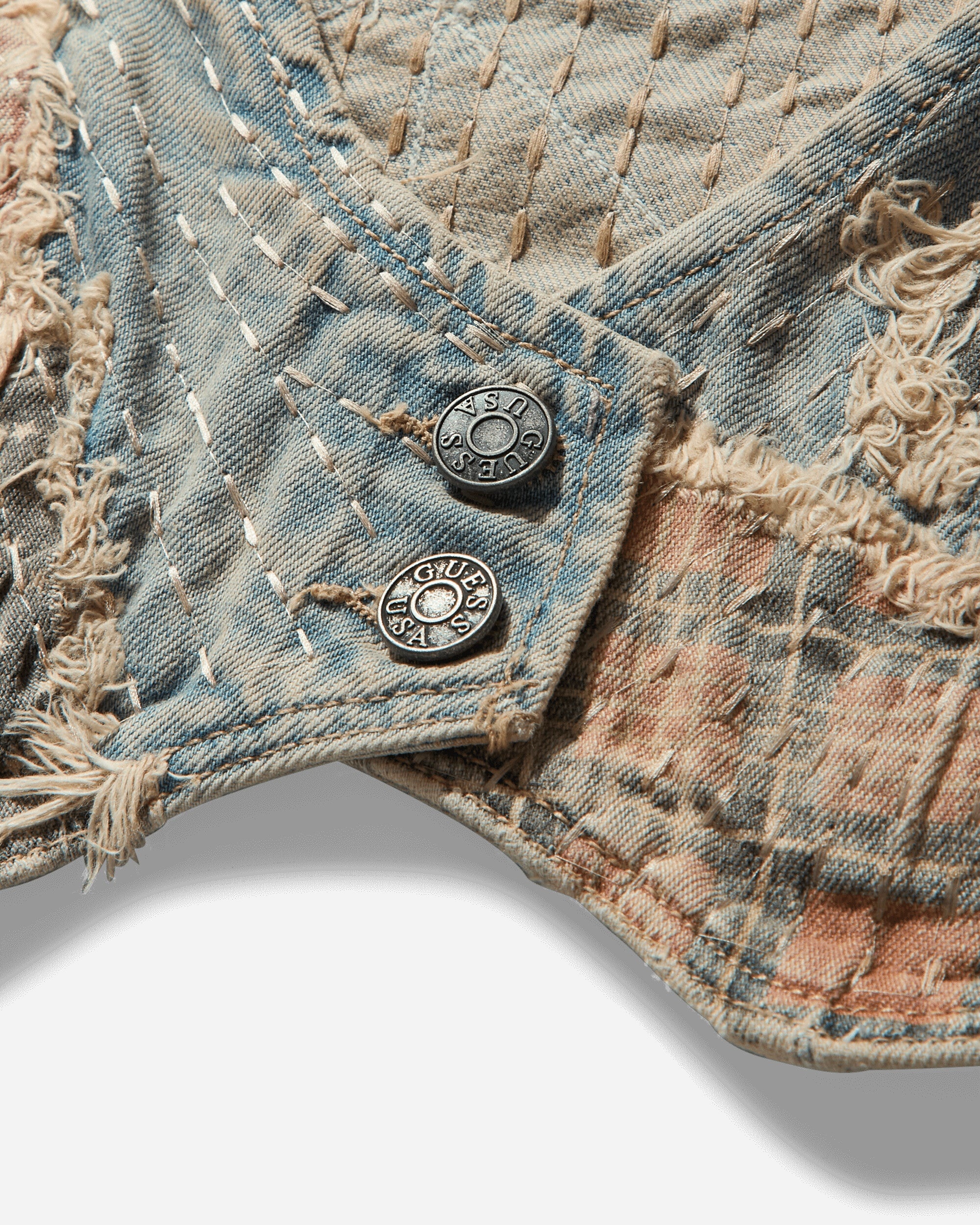 Women's Vintage Denim Top Light Wash - 4