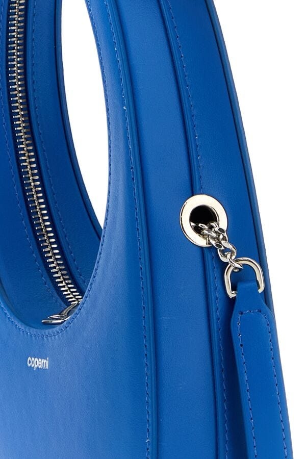 Blue leather mini Swipe handbag - 4