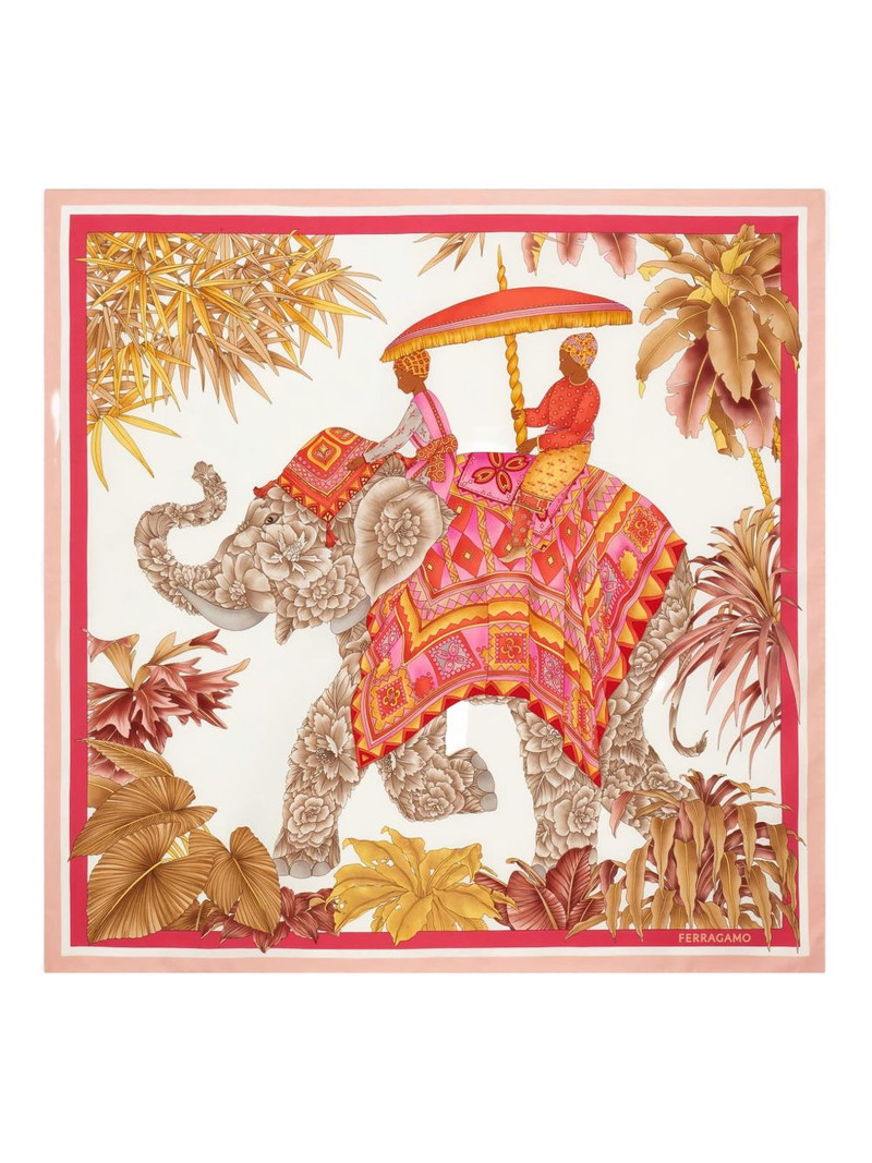 India-print square scarf 1