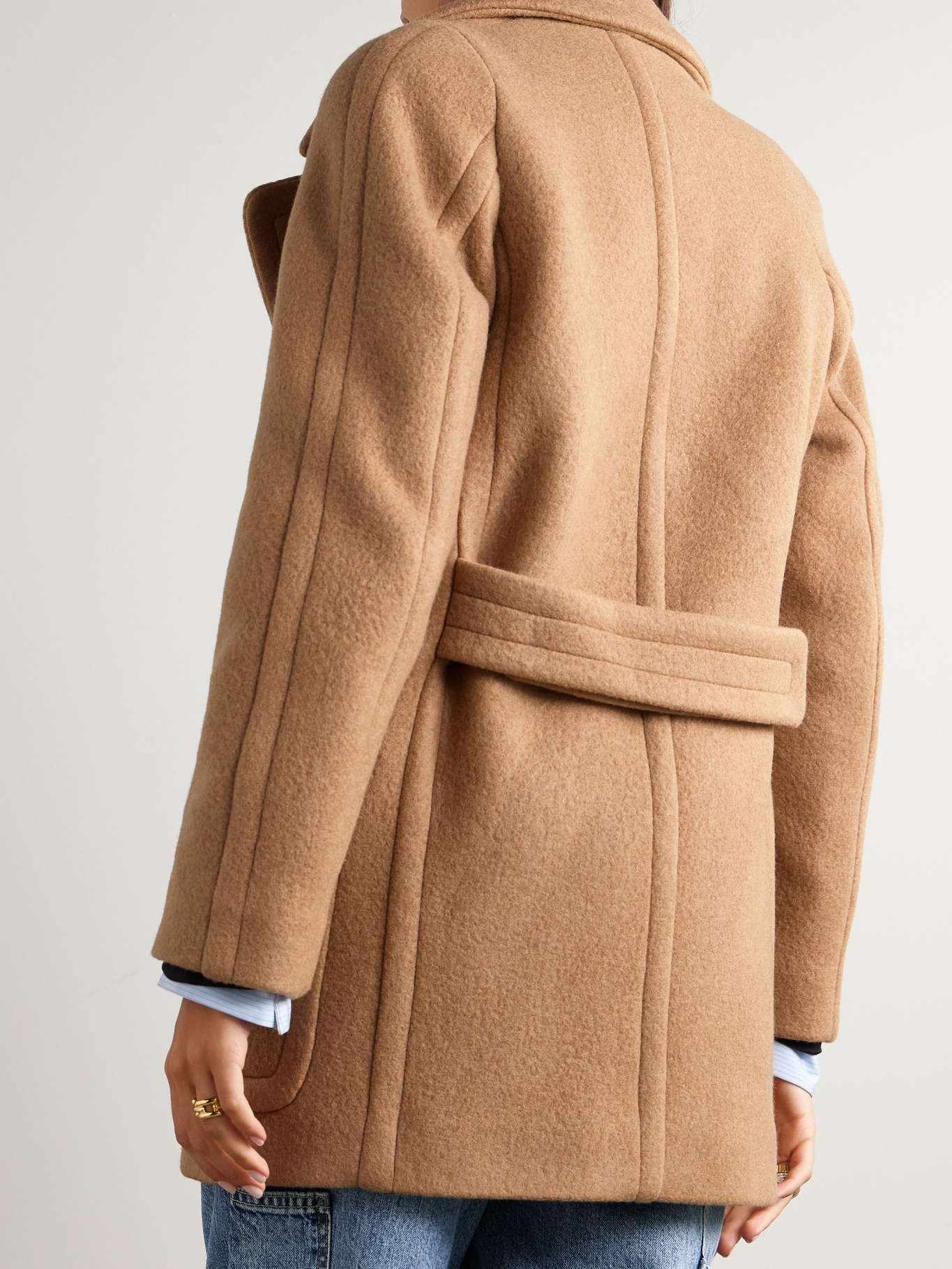 Double-breasted wool coat - 4