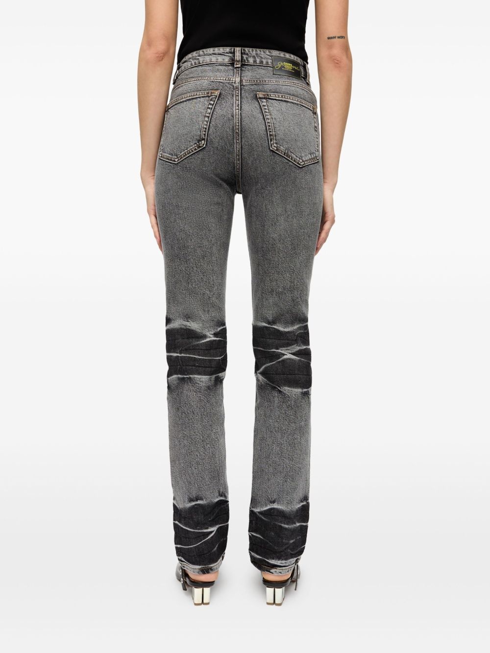 whiskering-effect straight-leg jeans - 4