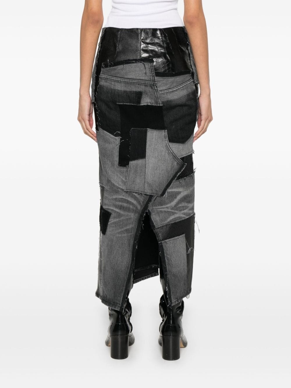 panelled midi skirt - 4
