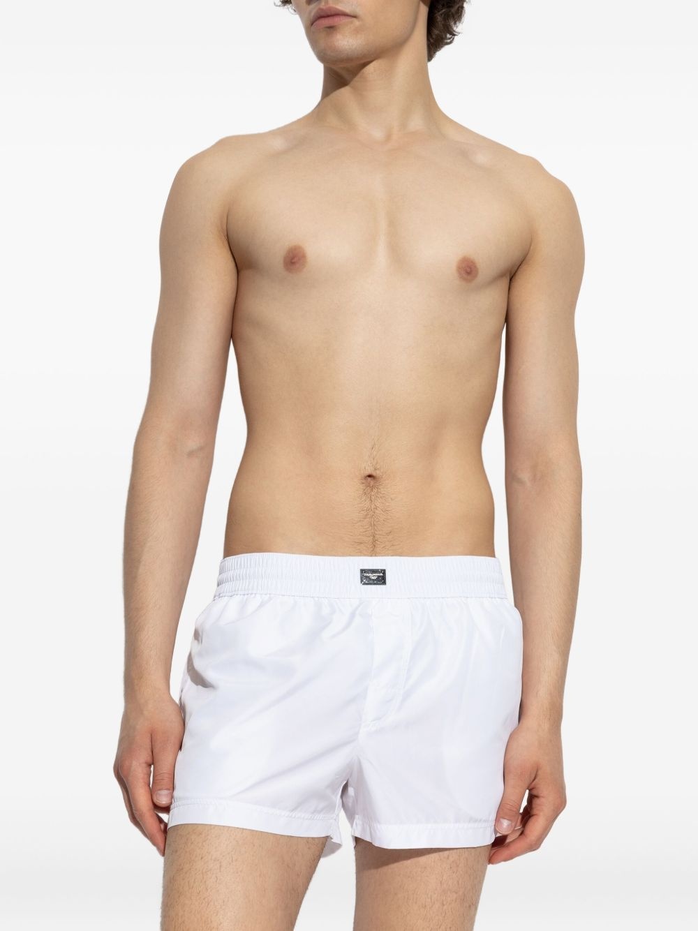 logo-plaque swim shorts - 3