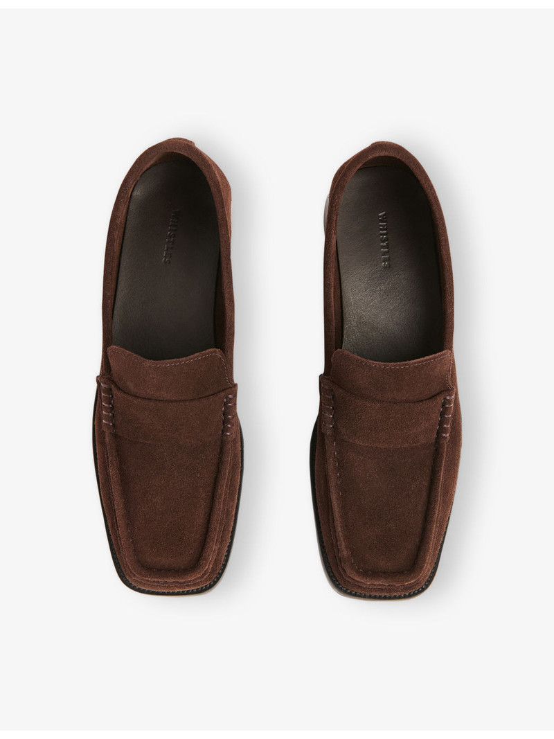 Mora Square-Toe Suede Loafers 2