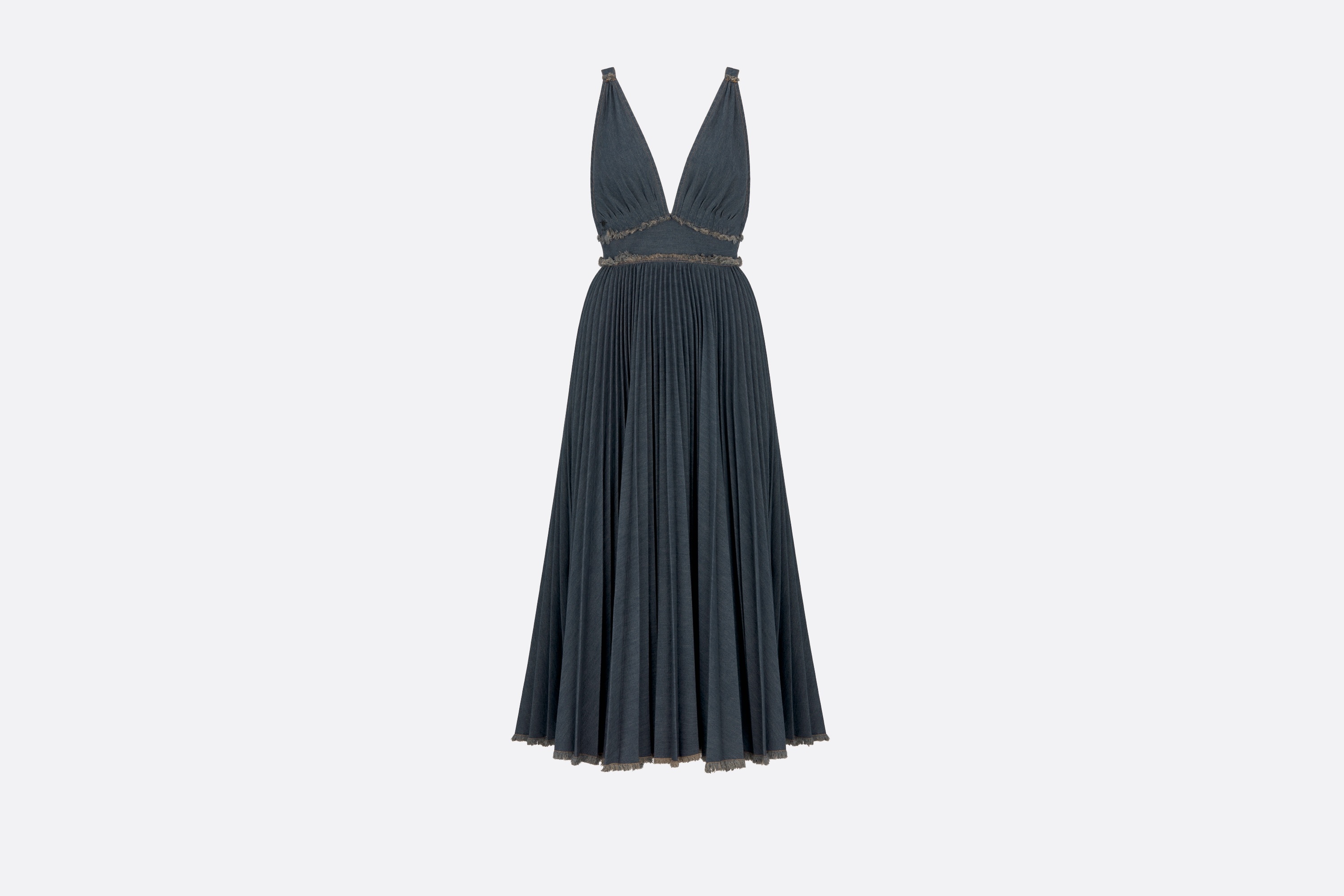 Mid-Length Pleated Dress - 1