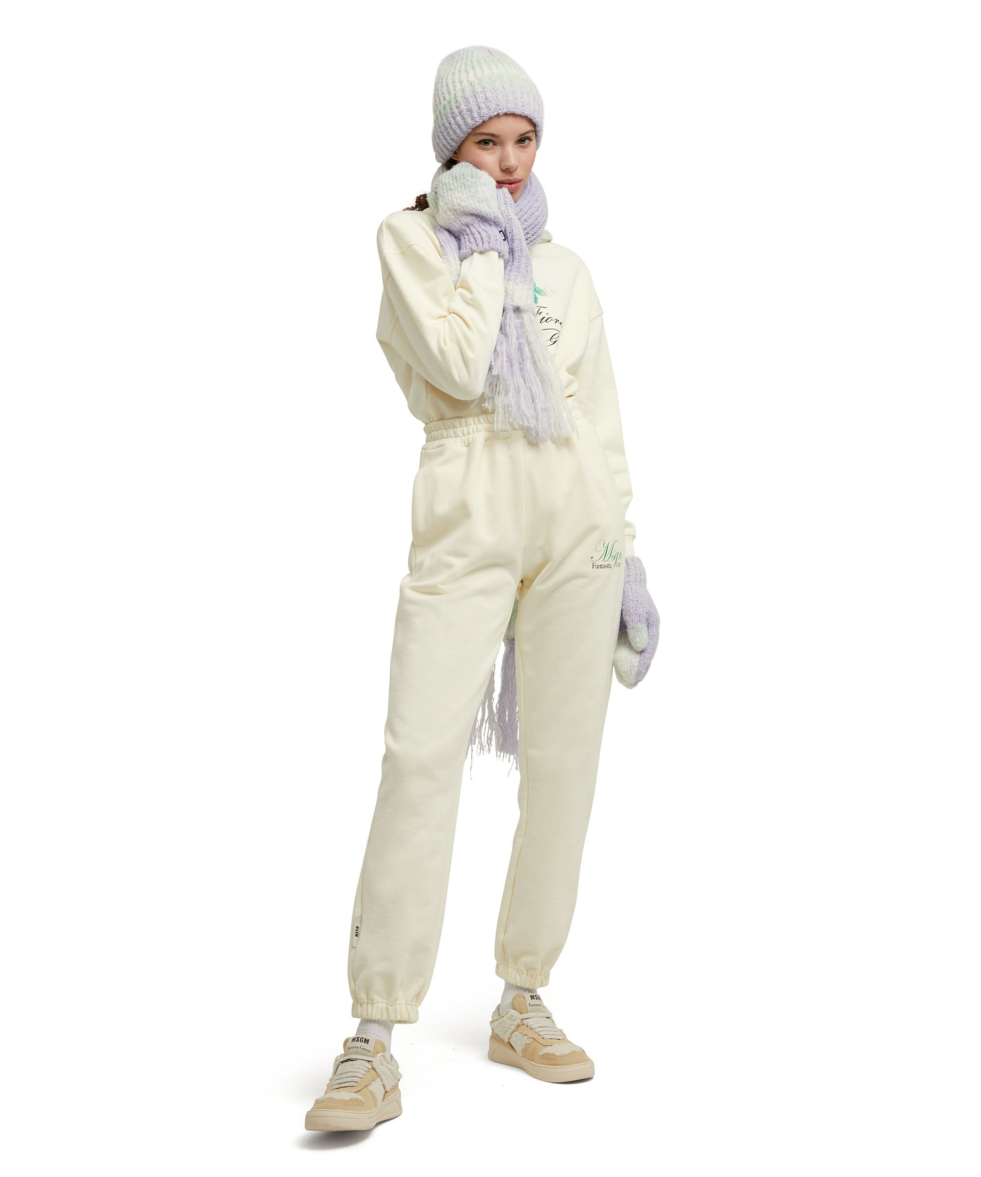 Organic cotton jogging trousers certified by the MSGM Fantastic Green Capsule - 9