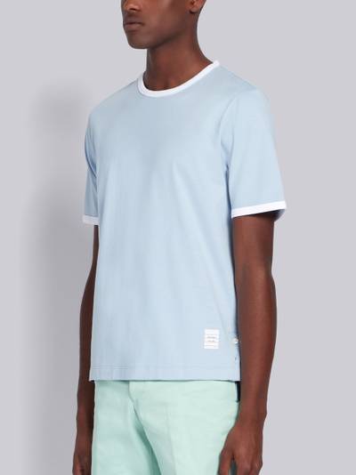 Thom Browne Light Blue Medium Weight Jersey Ringer Teee outlook