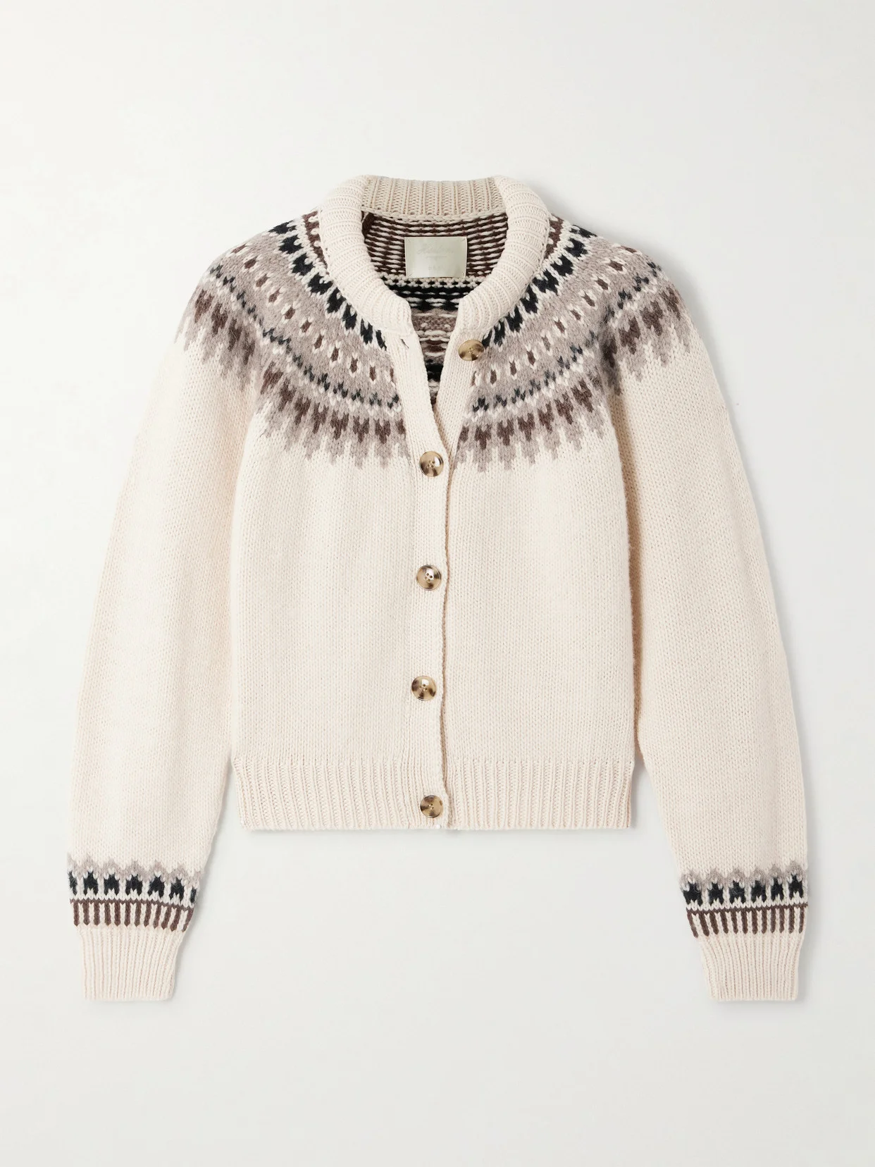Clarke Fair Isle Wool-blend Cardigan - 1