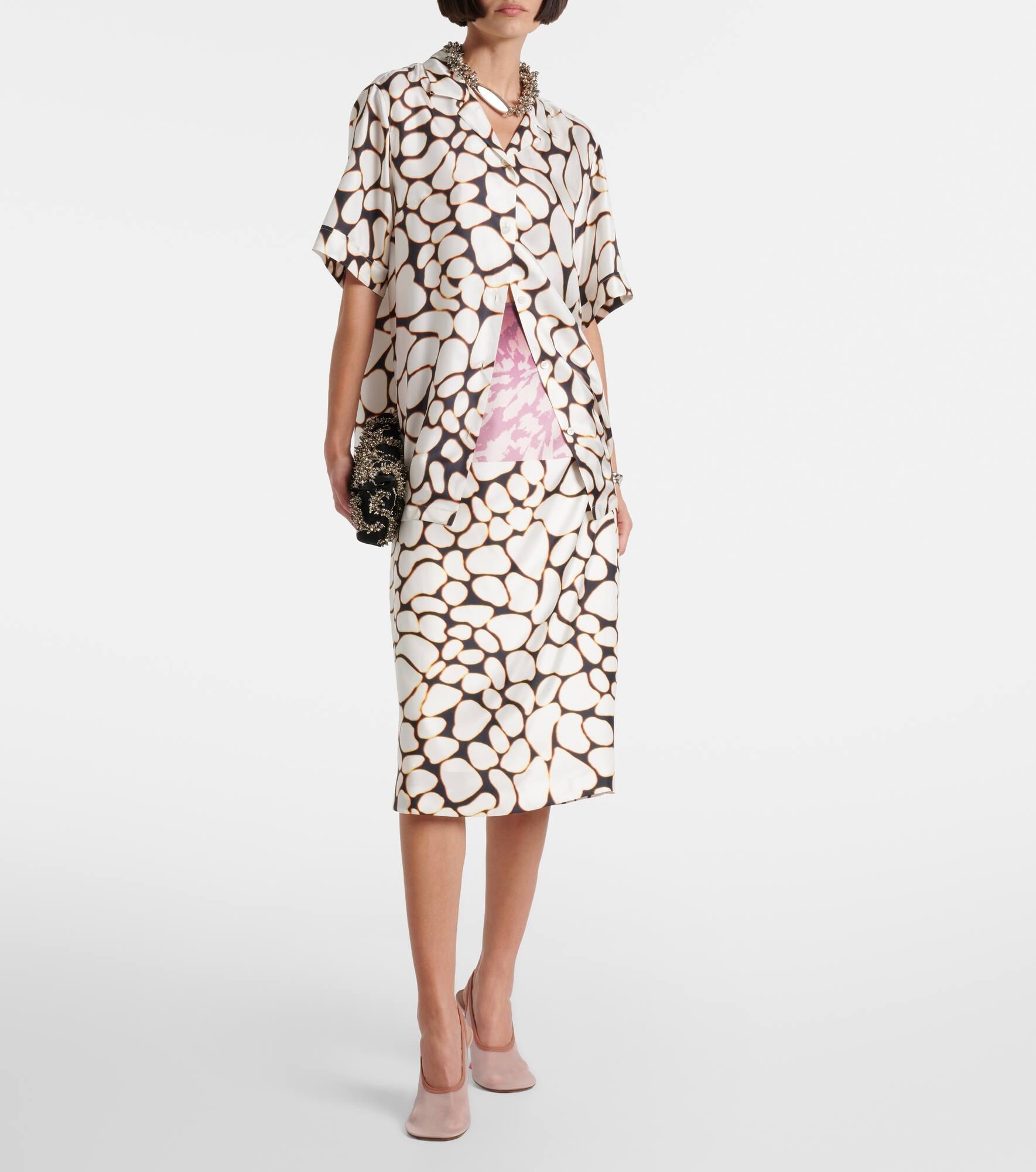 Clive printed silk shirt - 2