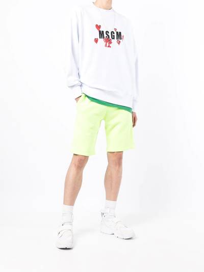 MSGM logo-print cotton sweater outlook