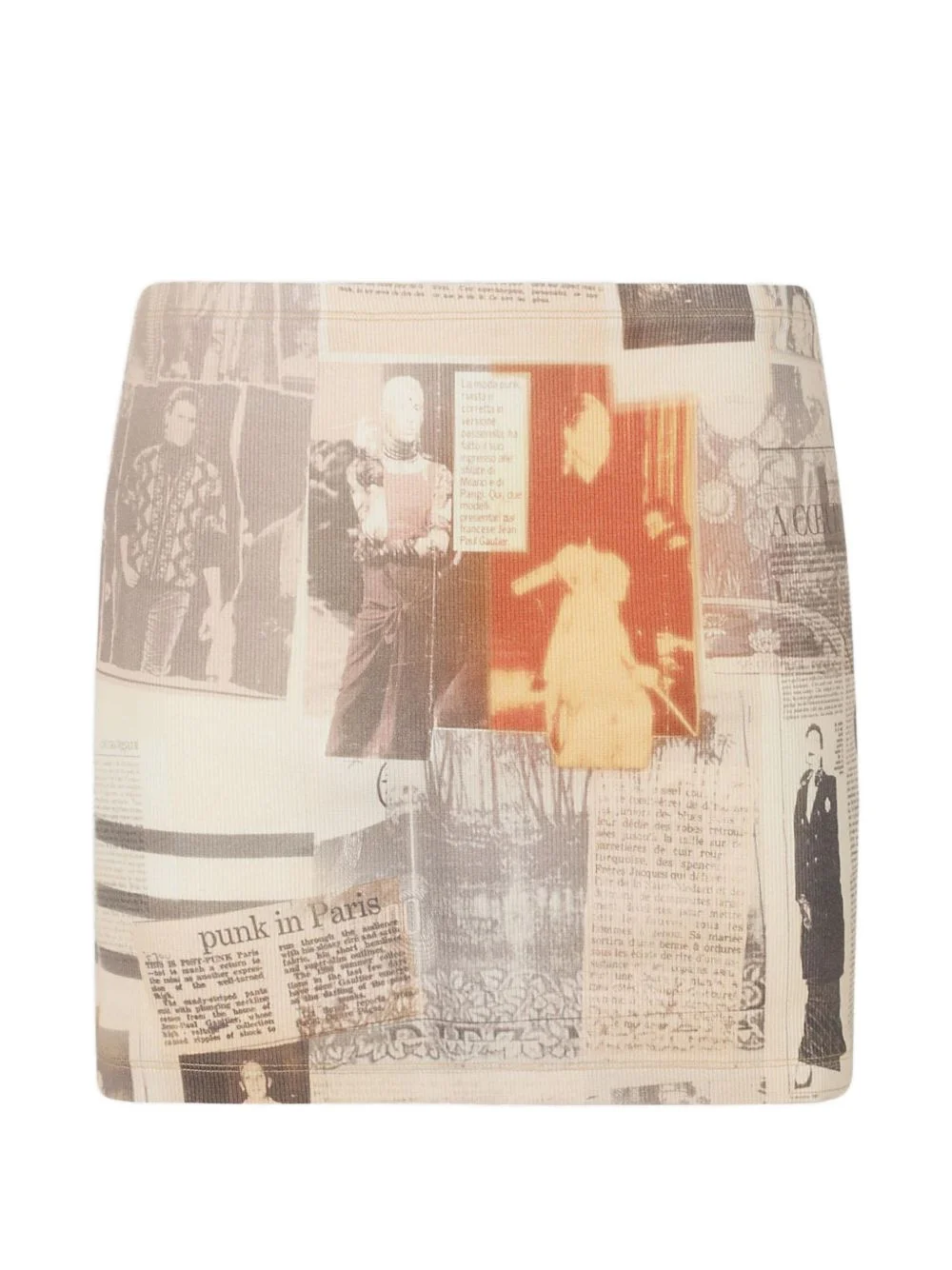 newspaper-print mini skirt - 1