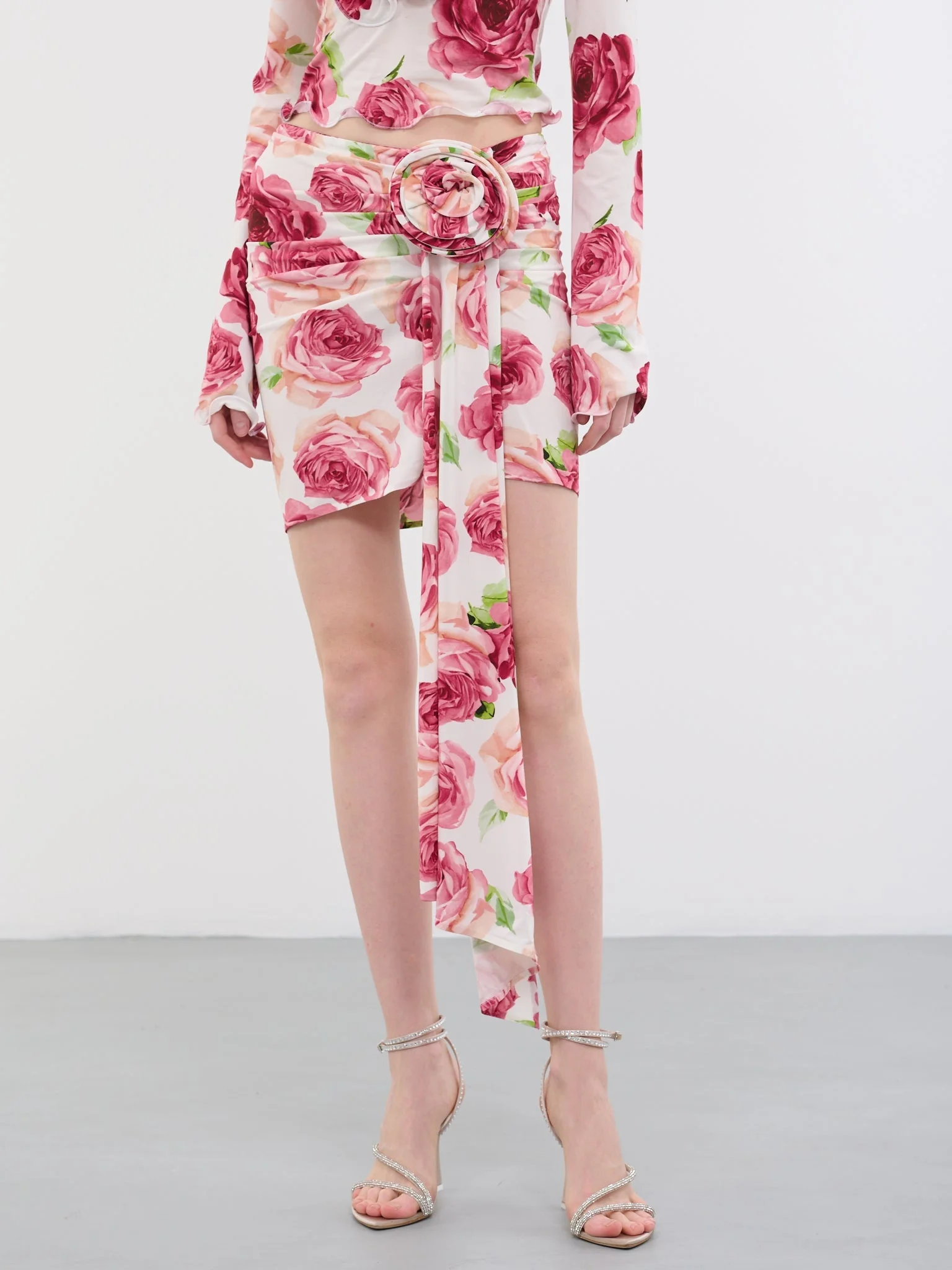 3D Rose Mini Skirt - 1