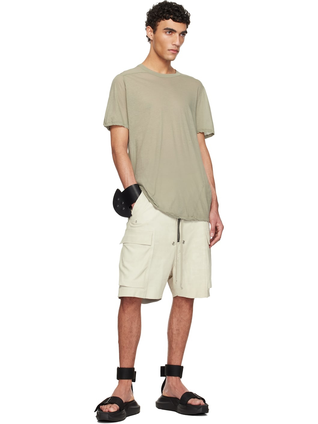 【関税込み】Rick Owens グリーン Hollywood Level Tシャツ Green Hollywood Tommy T-shirt by Rick Owens on Sale