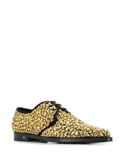 Dolce & Gabbana crystal embroidered Derby shoes outlook