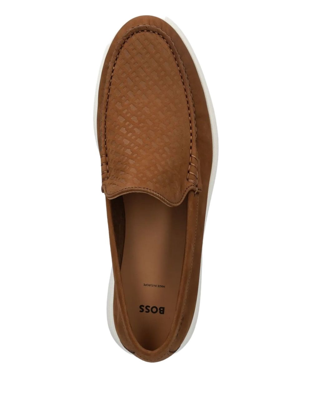 textured-leather loafers - 3