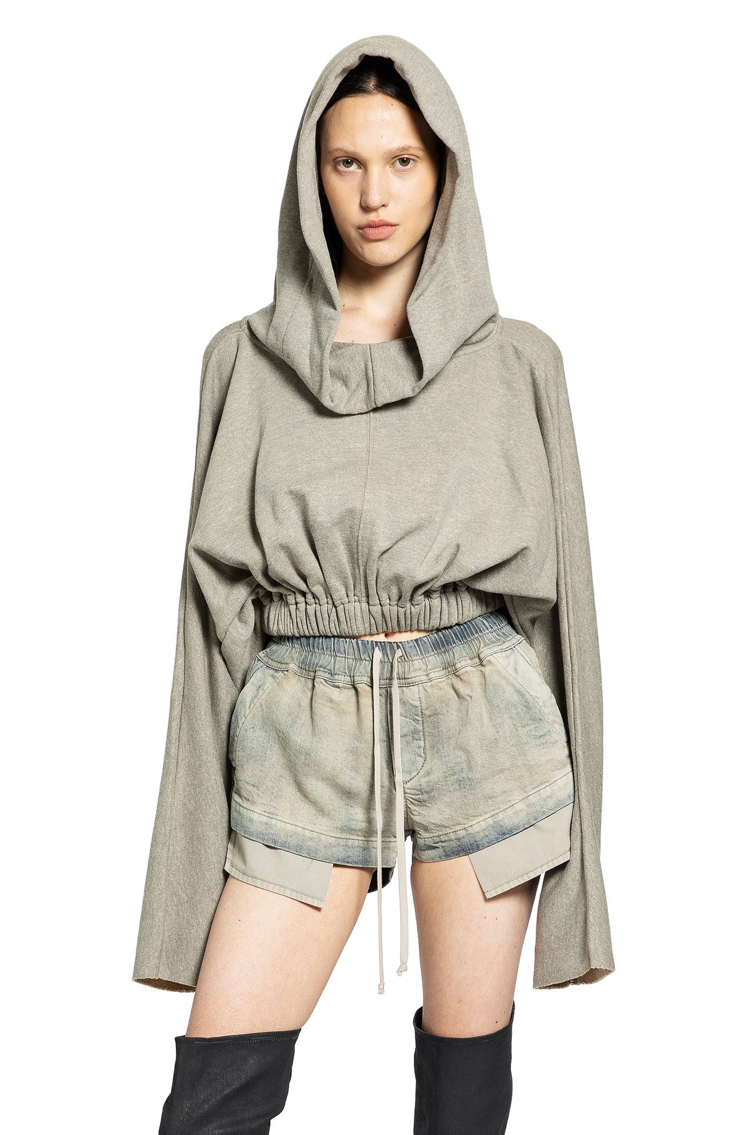 Cropped Hoodie Sweatshirt - 6