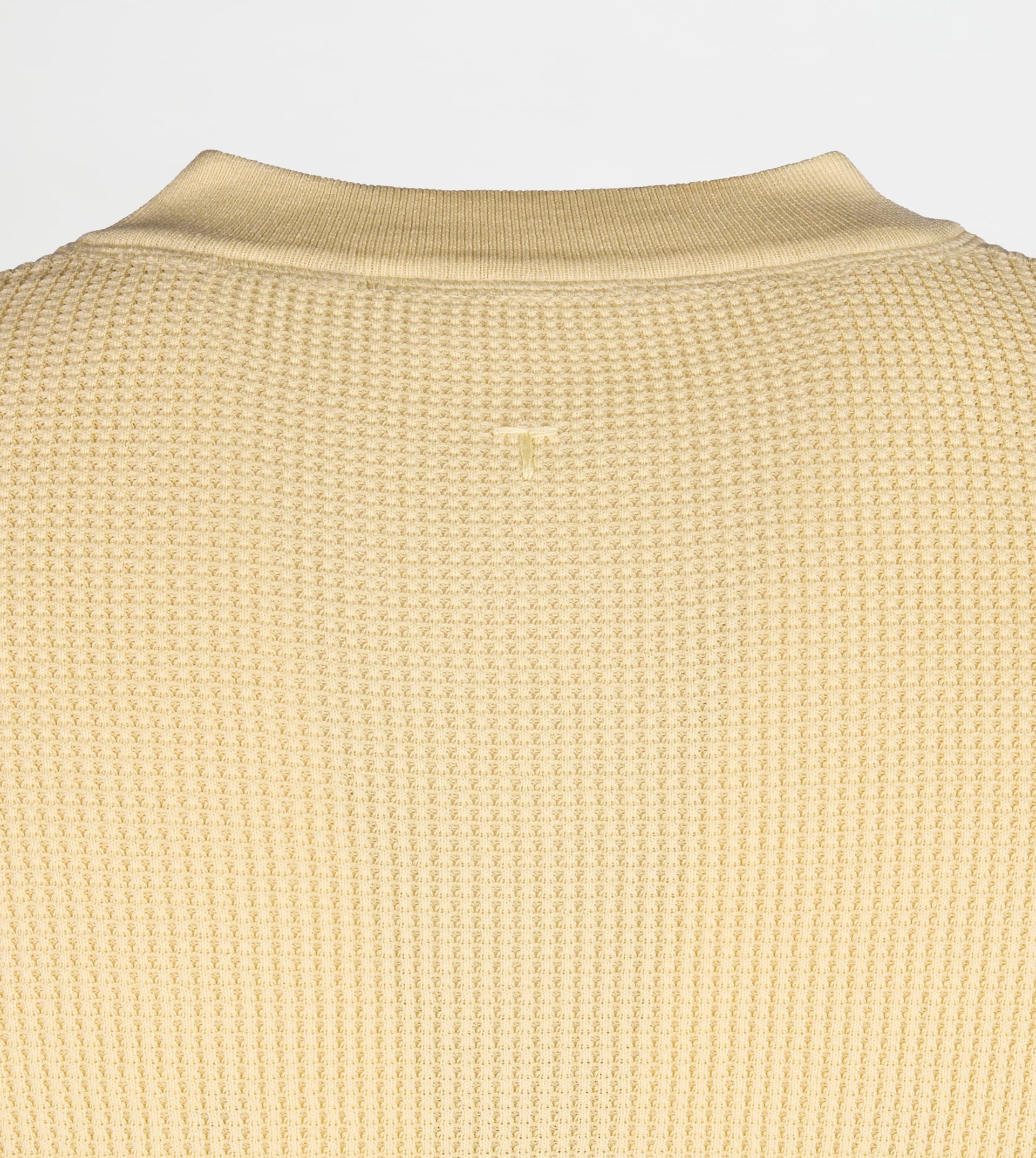 T-SHIRT IN COTTON KNIT - YELLOW - 3