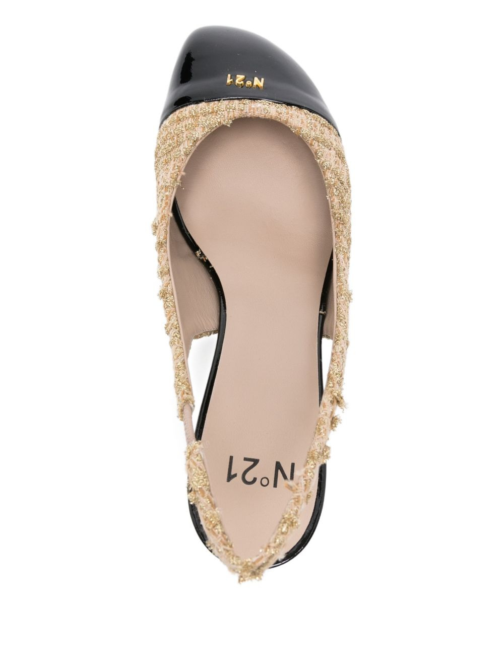 panelled slingback pumps - 4