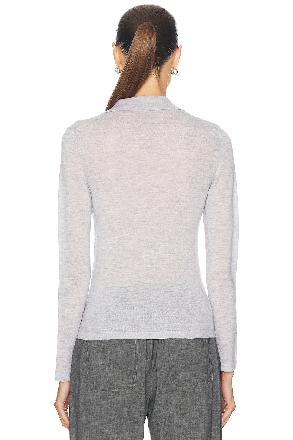 Long Sleeve Cashmere Shirt - 3