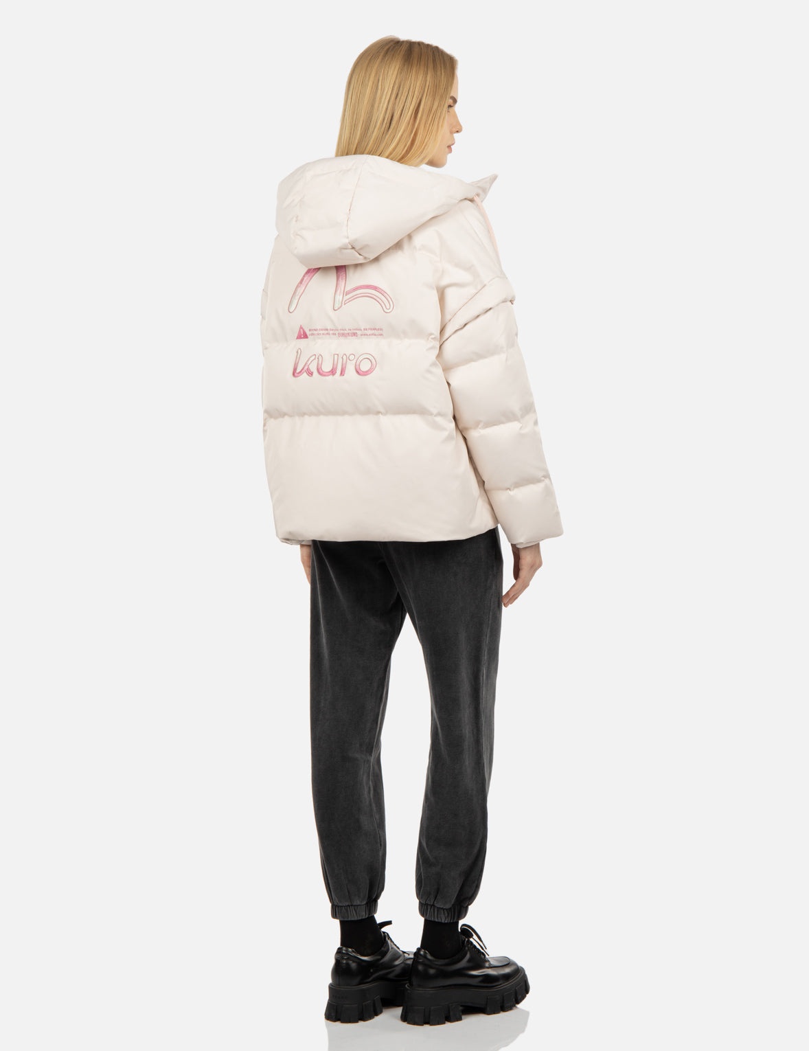 Logo and Seagull Embossed Sweatpants - 4