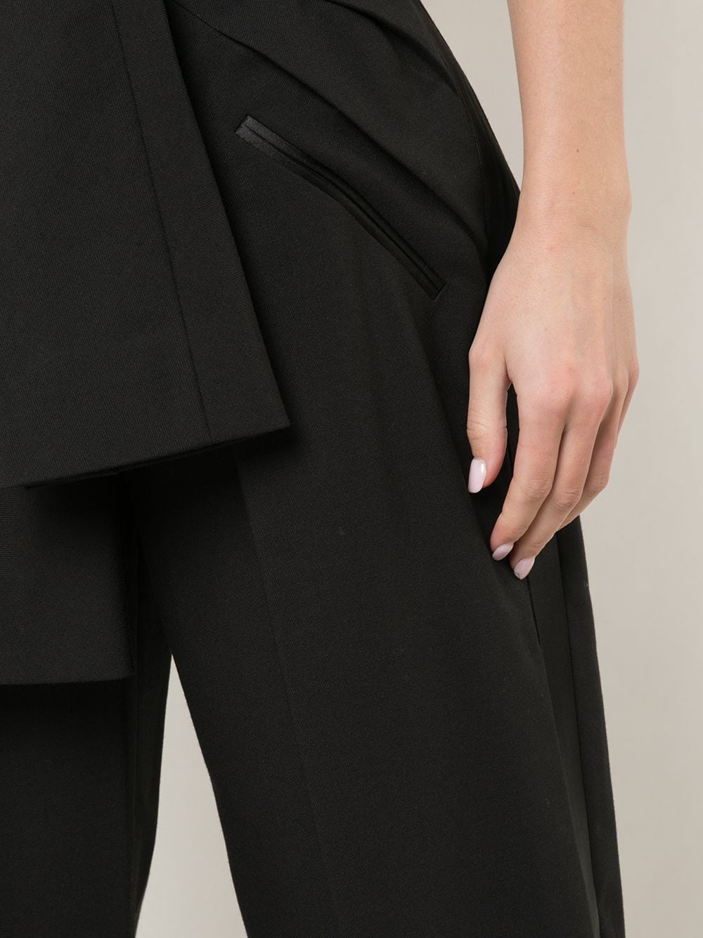 deconstructed tie-waist tuxedo trousers - 5