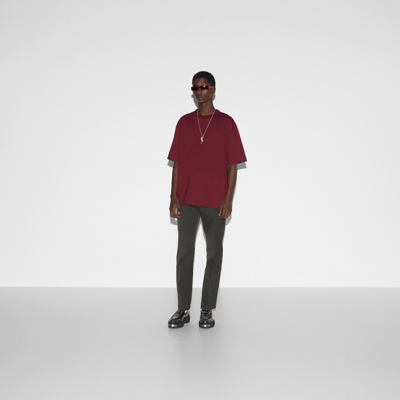 GUCCI Cotton jersey T-shirt with embroidery outlook