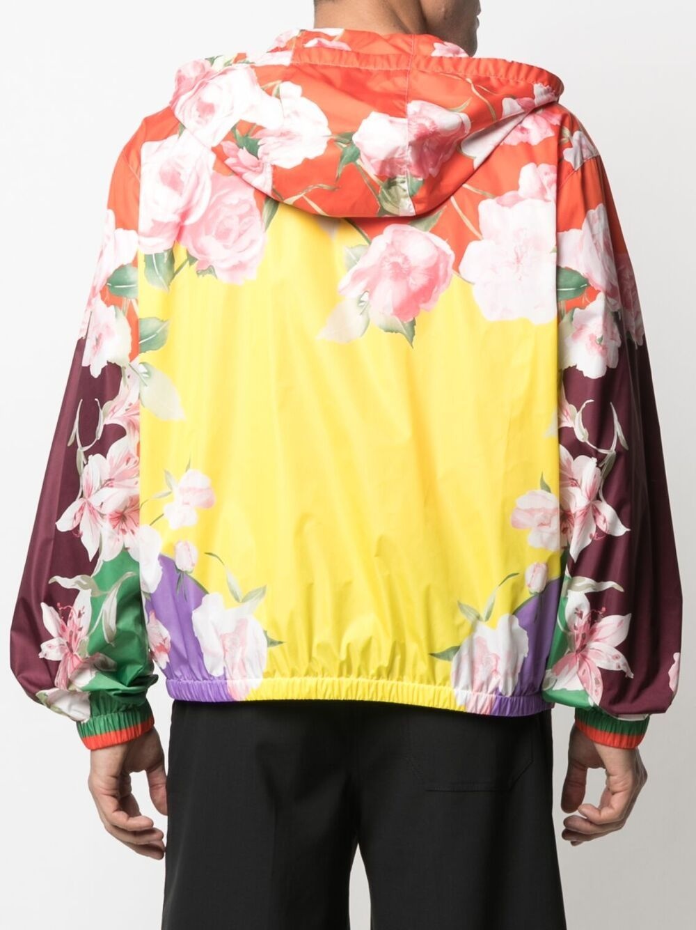 floral-print hooded jacket - 4