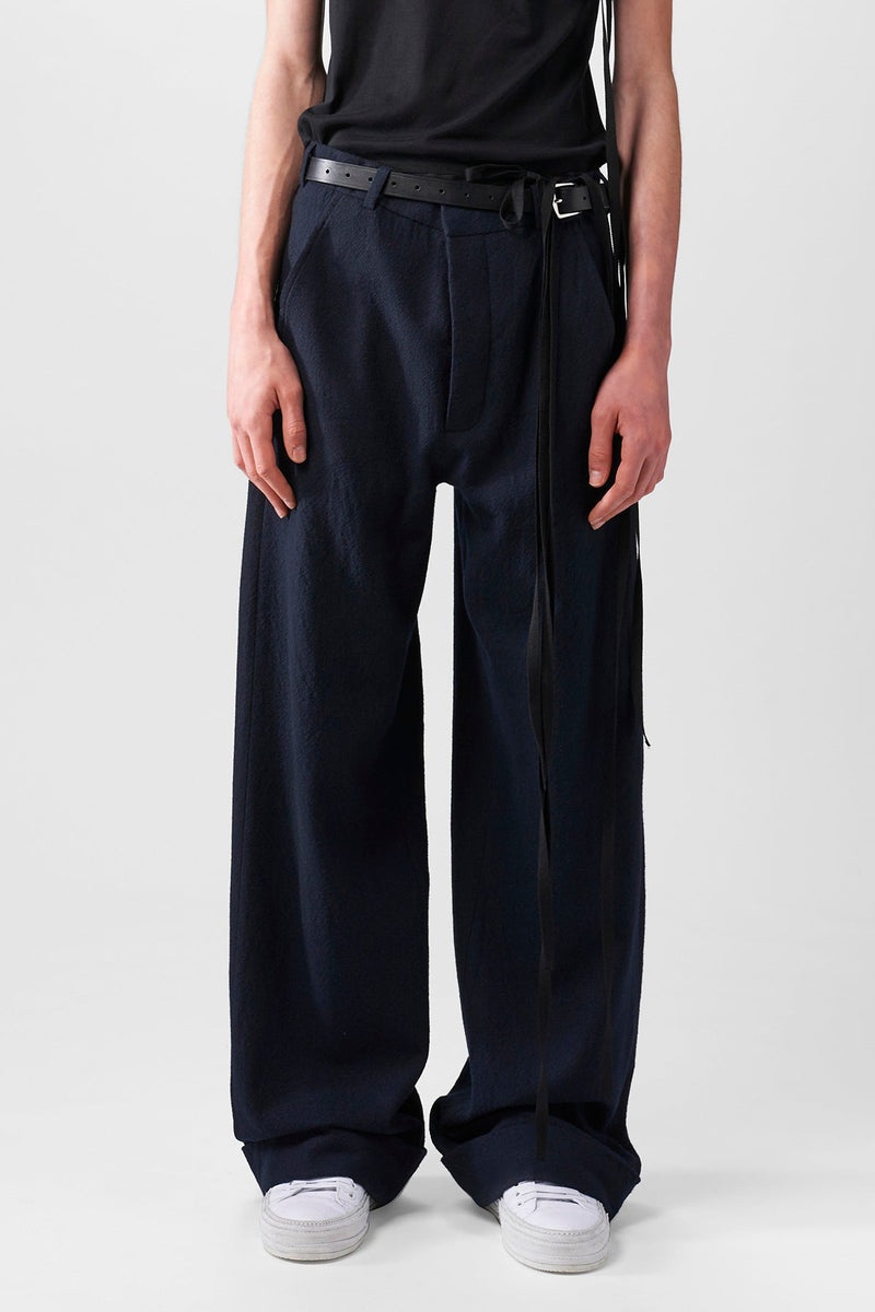 Albert Loose Fit Trousers Brushed Wool - 1