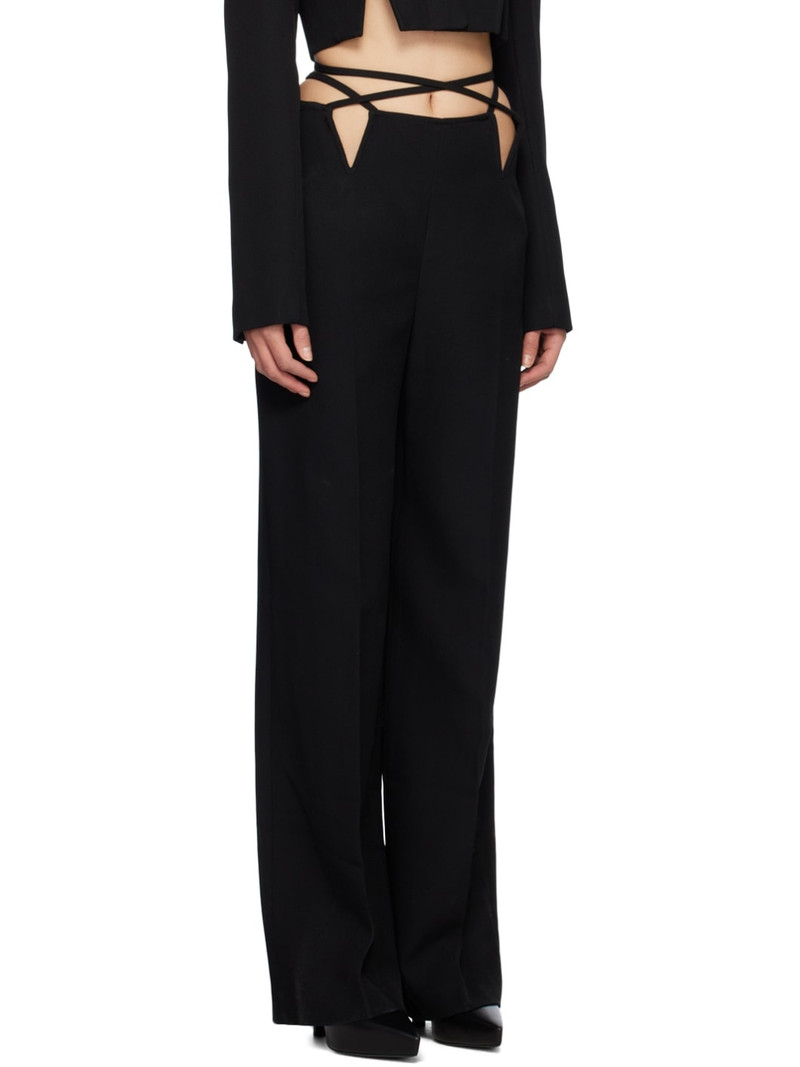 Black V-Wire Trousers 2