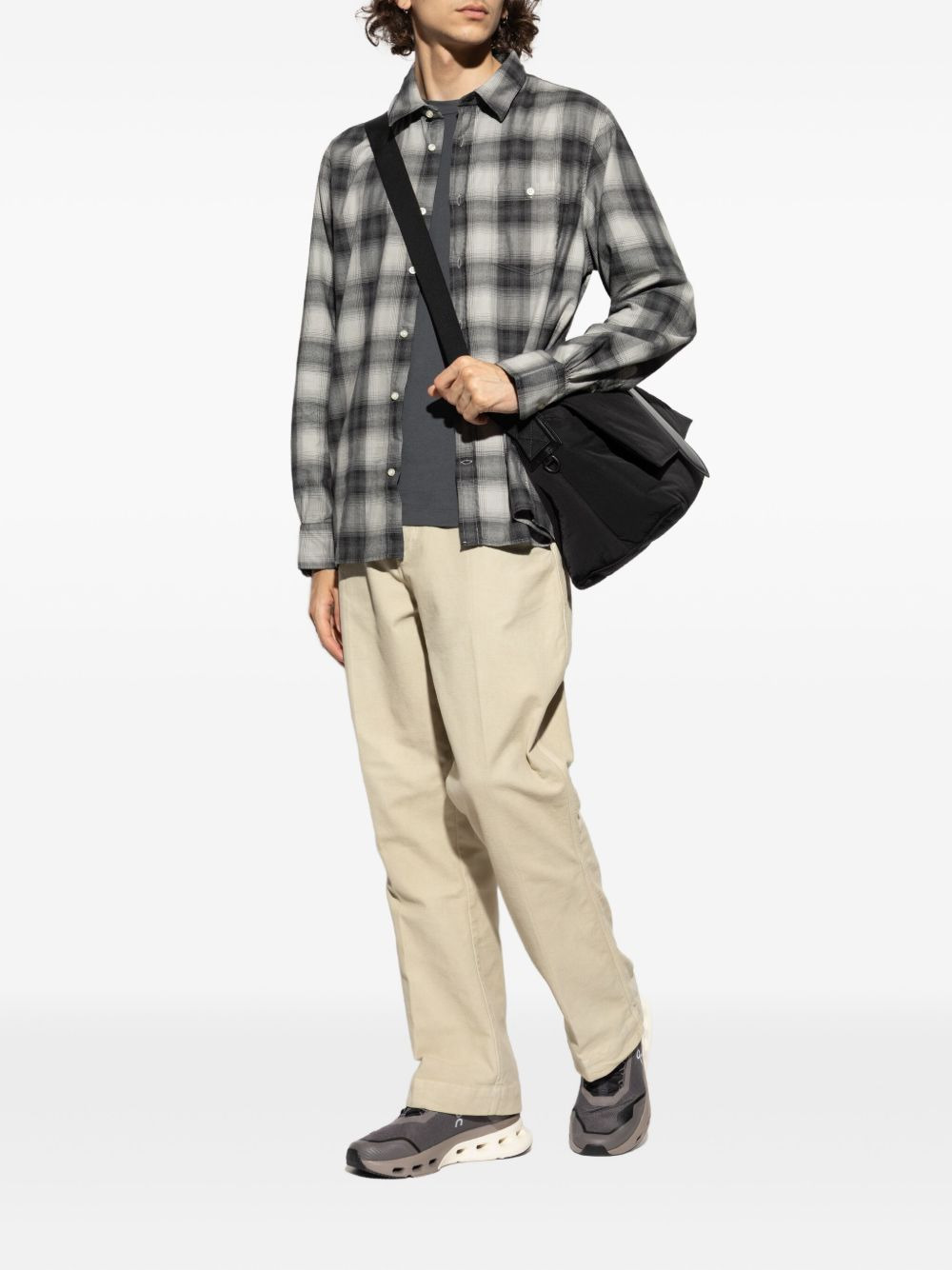 checked cotton shirt - 2