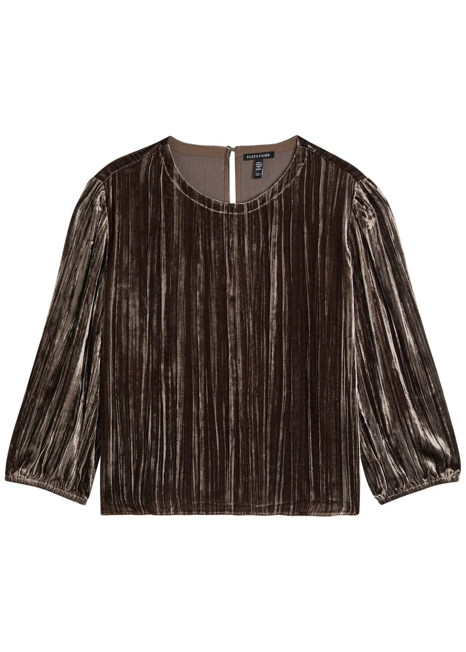 Eileen Fisher Textured Velvet Blouse - 1