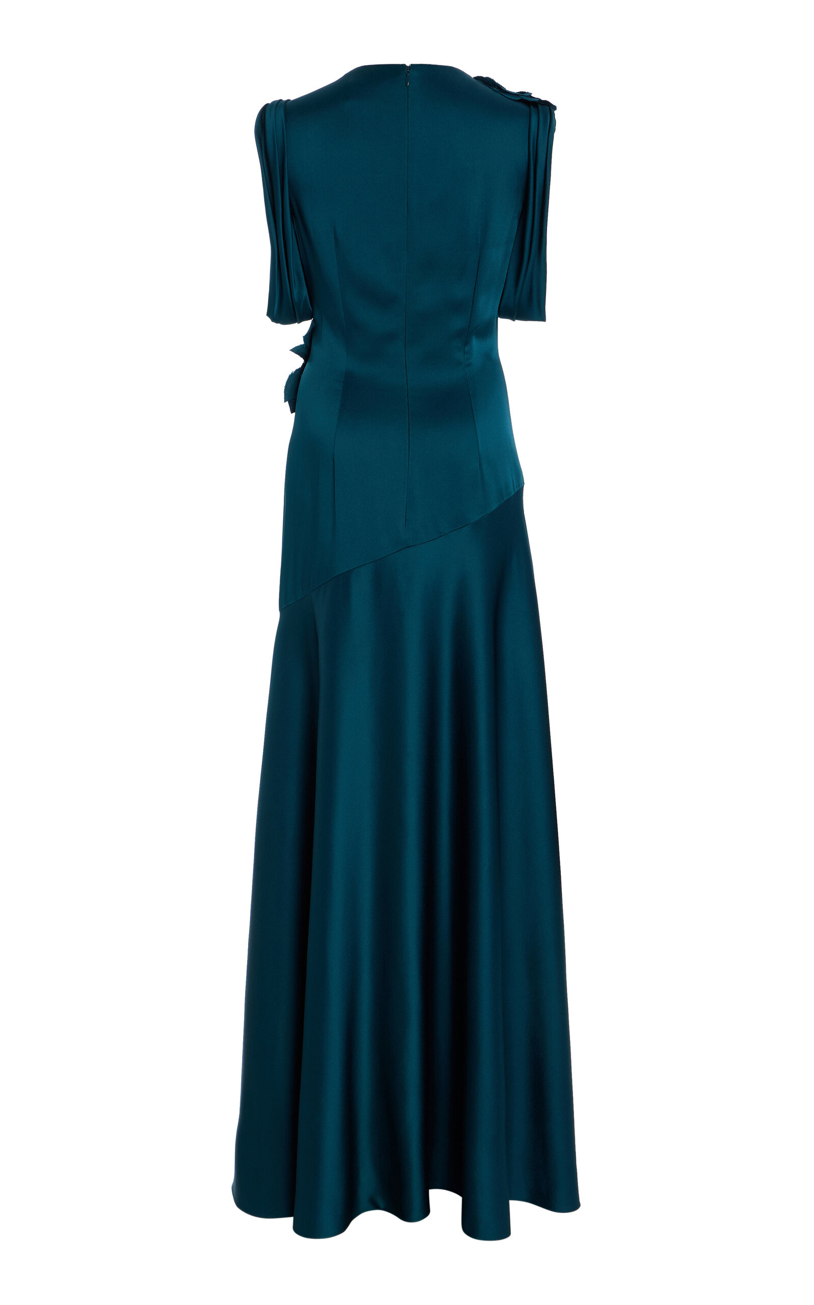 Embellished Satin Gown turquoise - 5