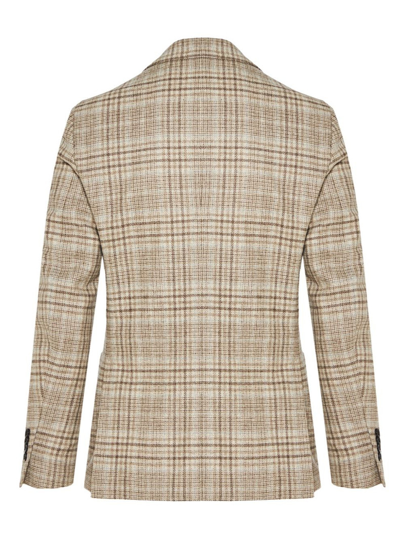 LARDINI checked two-button blazer outlook
