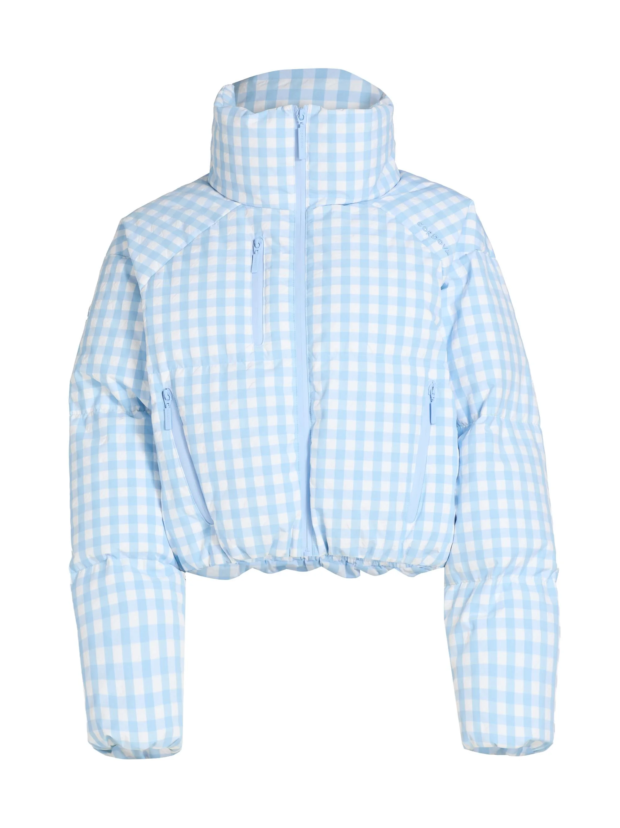 Women's Cortina Gingham Ski Jacket - Cerulean Gingham - 1