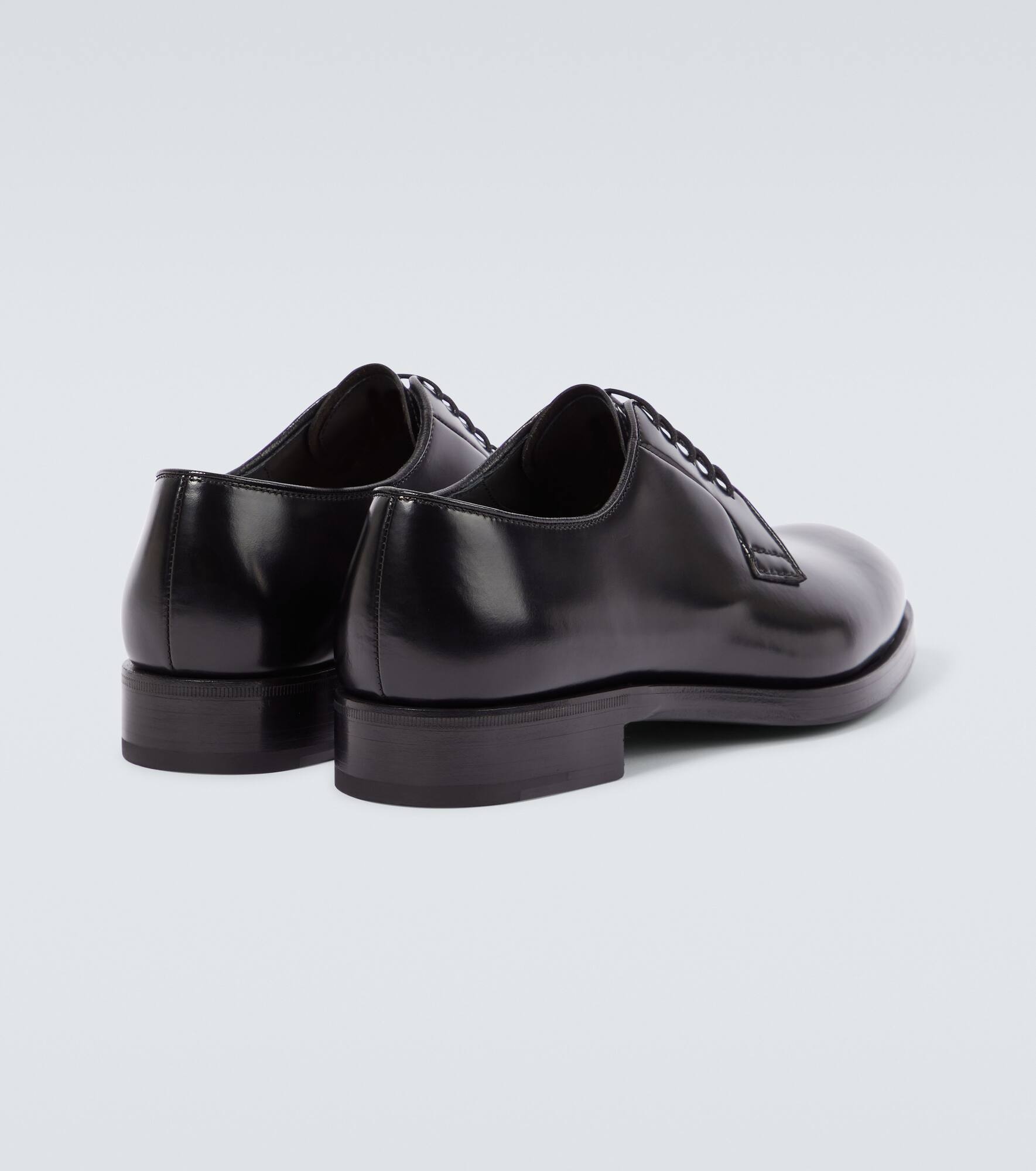 Brushed leather Derby shoes - 6