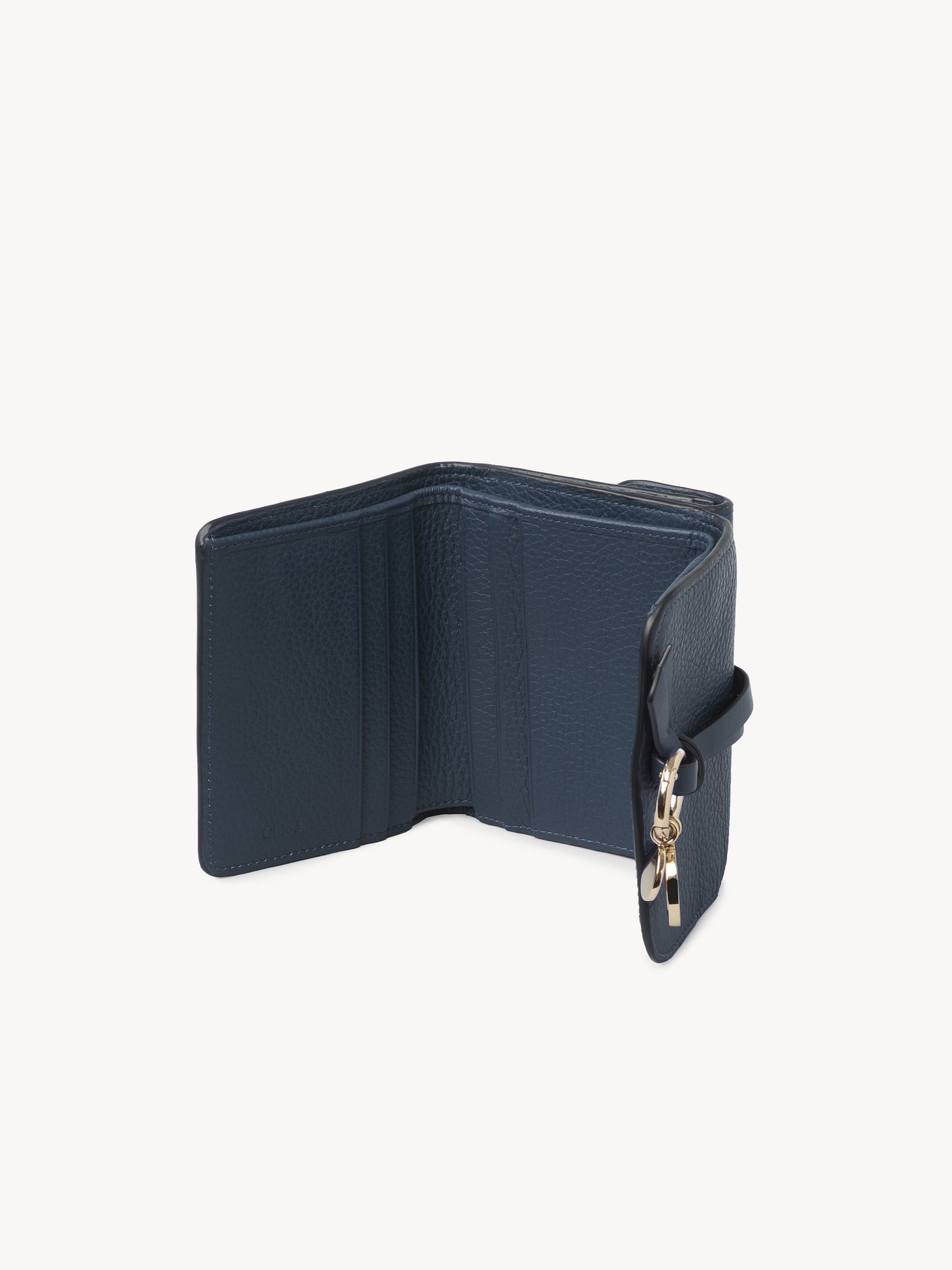 SMALL ALPHABET TRI-FOLD IN GRAINED LEATHER - 3