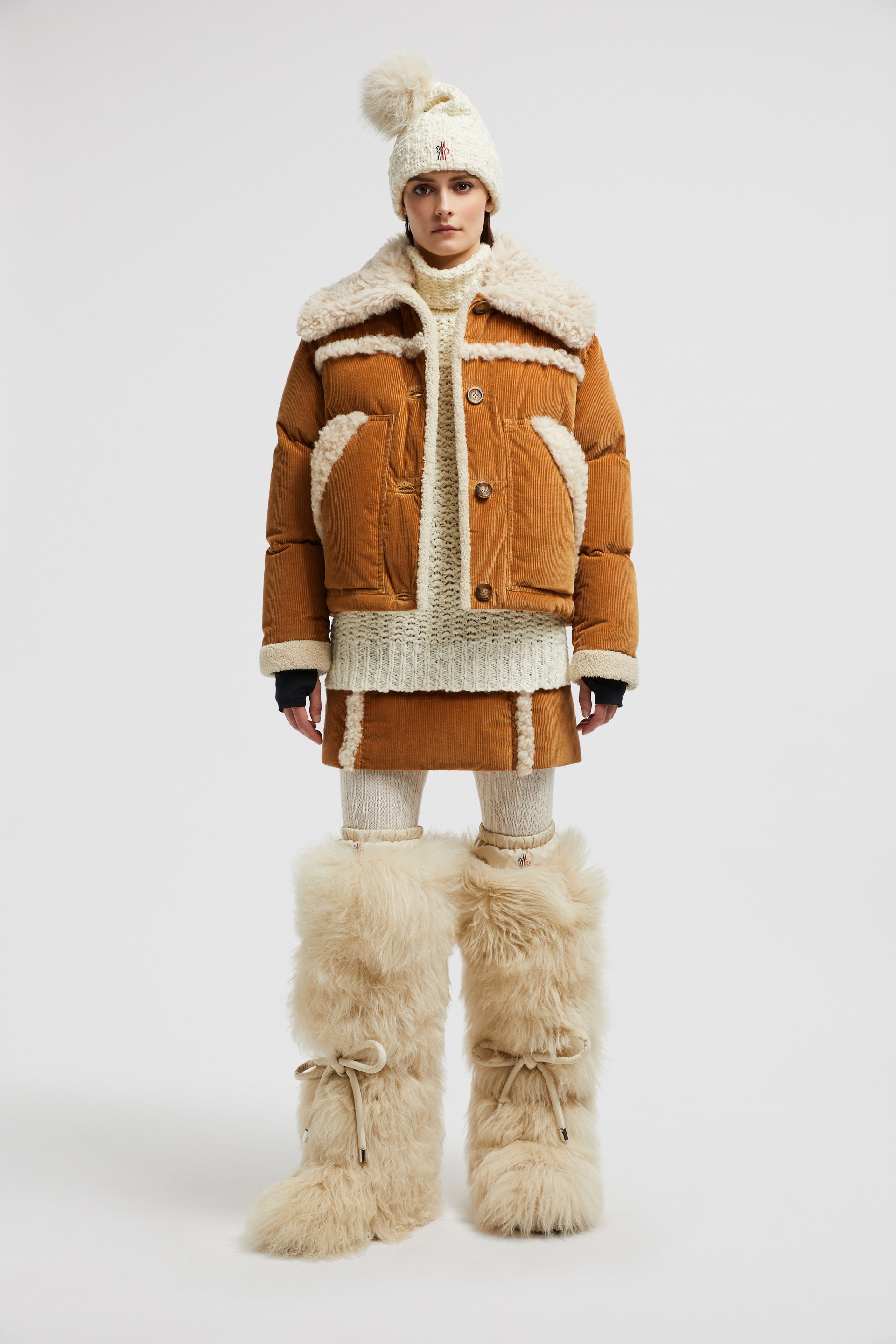 Caleu Corduroy Short Down Jacket - 2