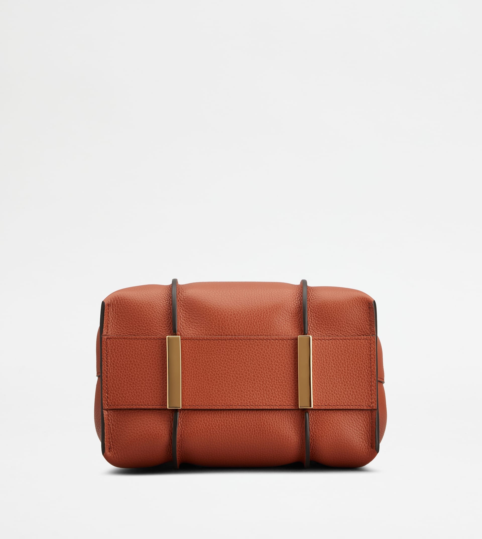 T TIMELESS SHOPPING BAG IN LEATHER MINI - ORANGE - 3