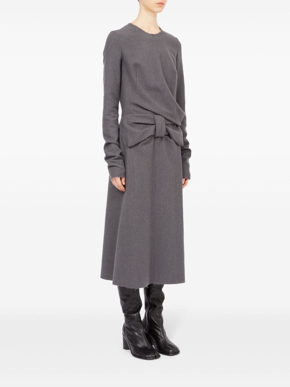 bow-detailing midi dress - 3