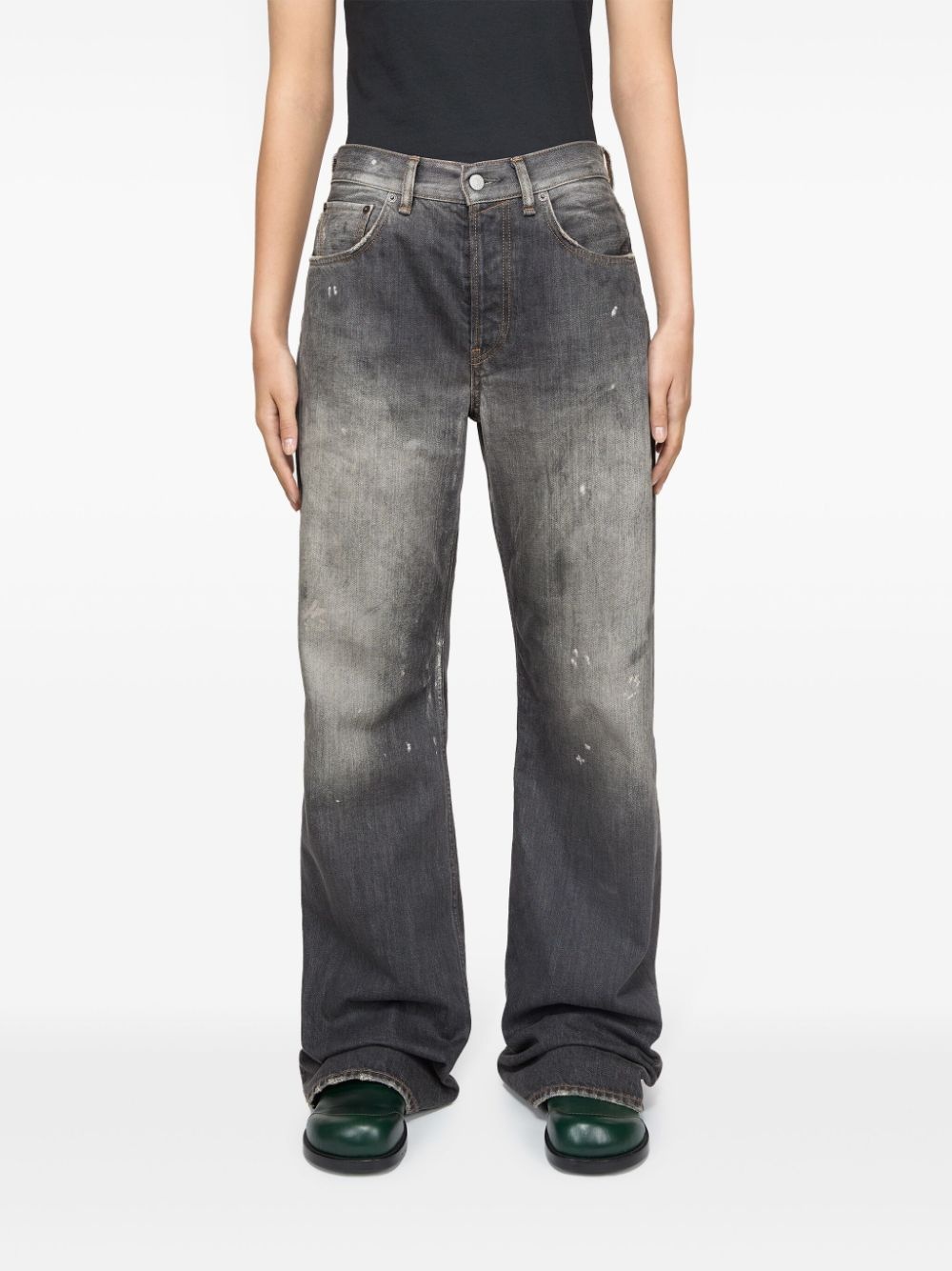 faded loose jeans - 3
