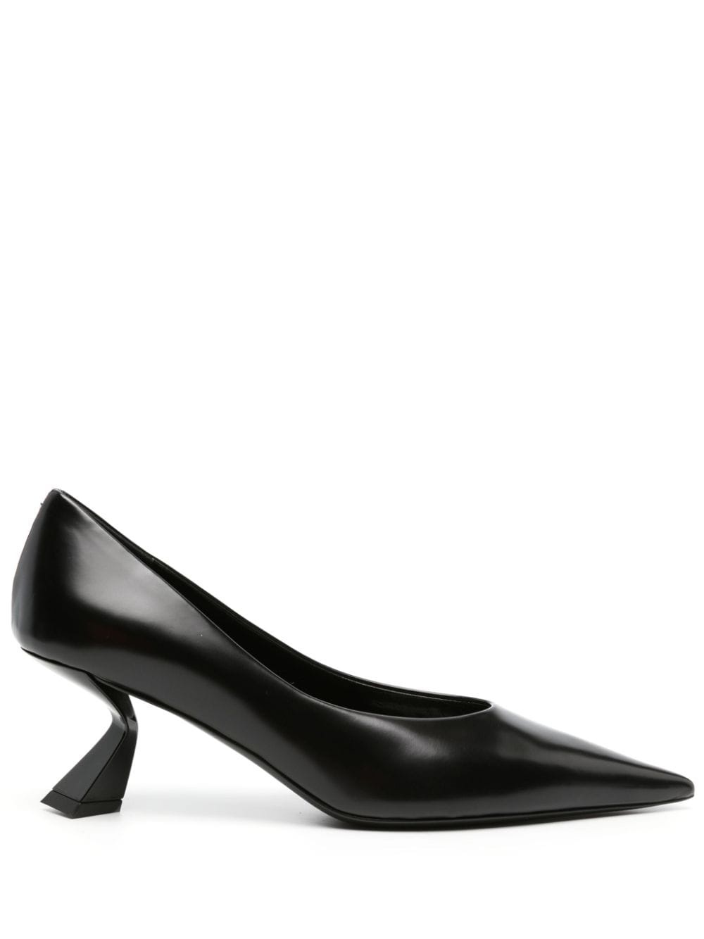 pointed-toe leather pumps - 1