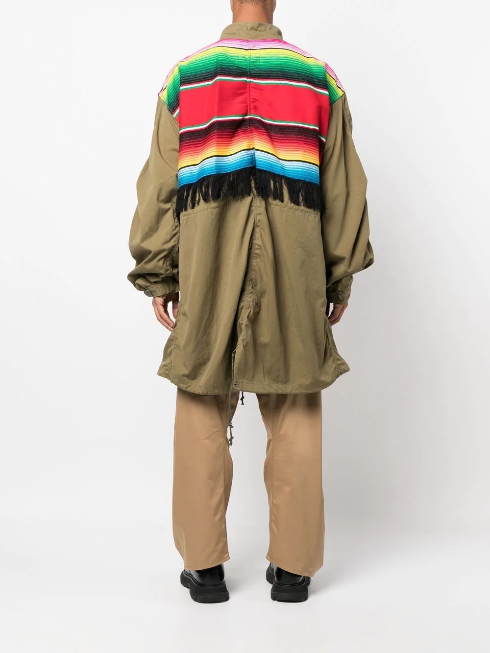 panelled midi coat - 4