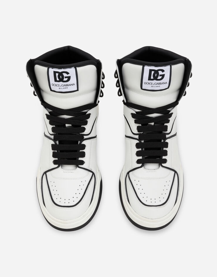 Calfskin nappa New Roma mid-top sneakers - 4