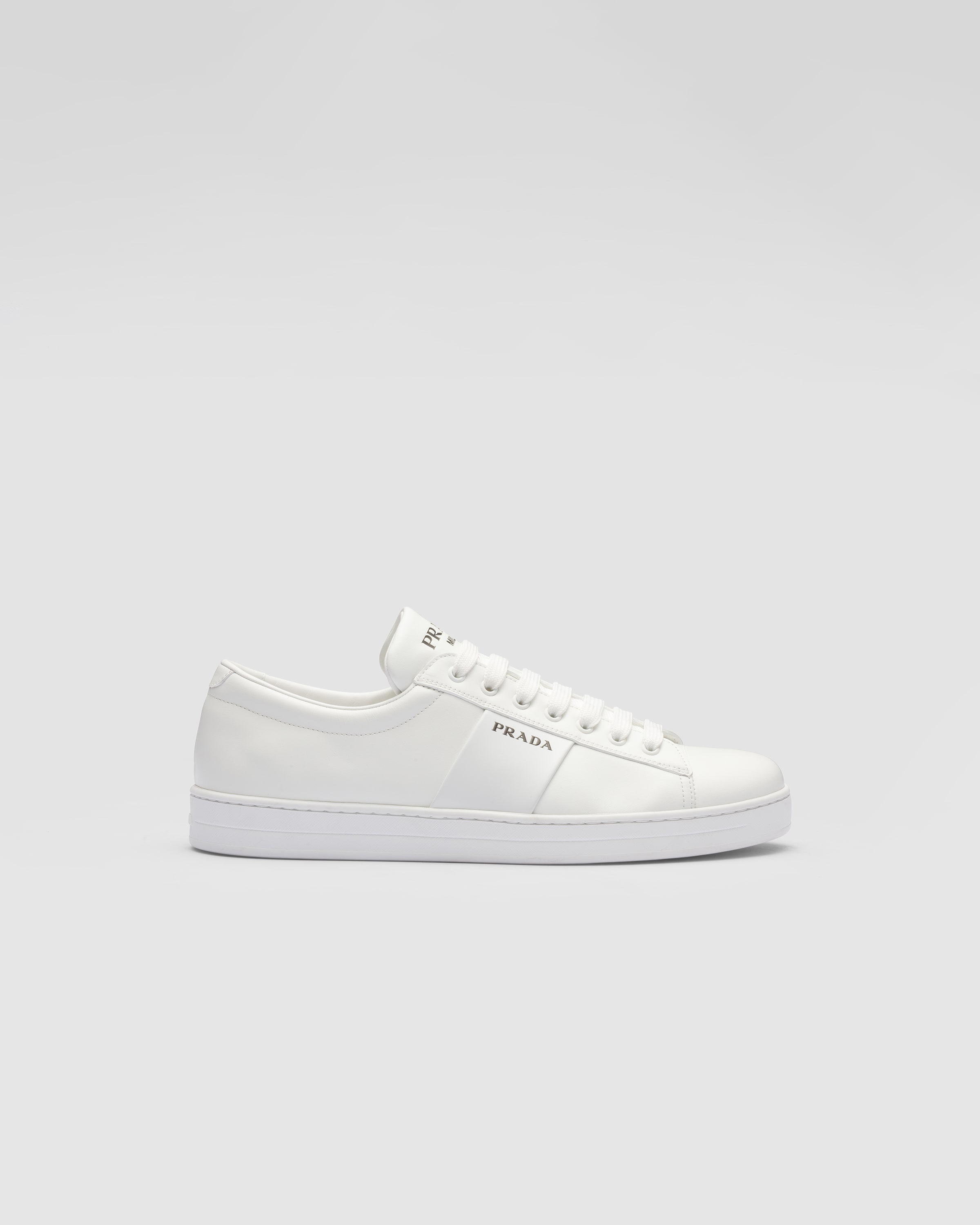 Brushed leather and leather sneakers - 2