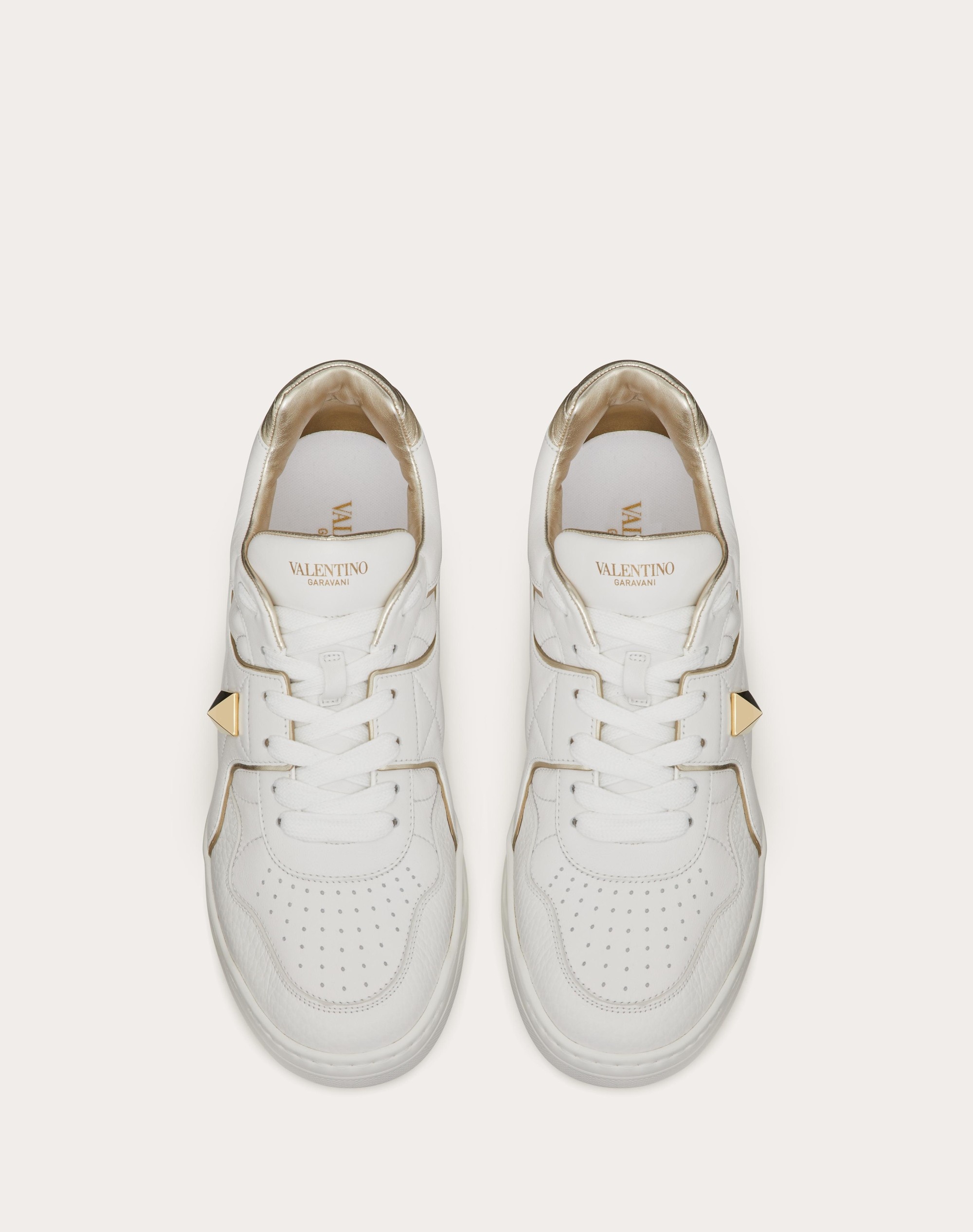 ONE STUD LOW-TOP SNEAKER IN NAPPA LEATHER - 4