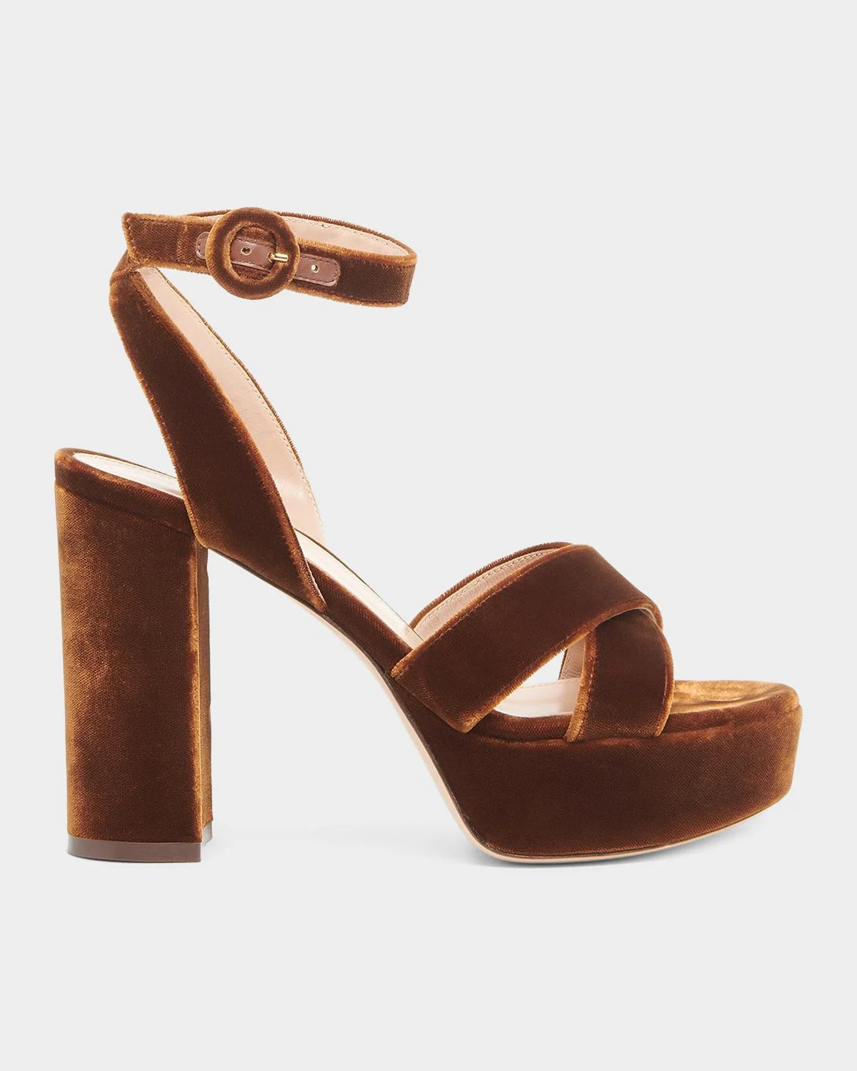 Sabrina 70MM Platform Velvet Sandals - 1