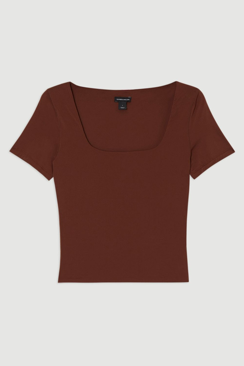 Contour Jersey Short Sleeve Scoop Neck Top 4